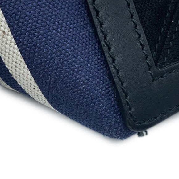 BALENCIAGA Navy Kabas Size S Canvas/Leather Navy 339933 - Picture 9 of 16